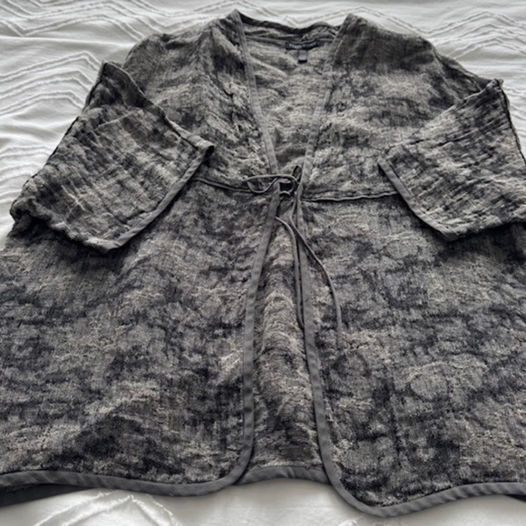 Eileen Fisher - Open Front Linen Bolero - M - Picture 12 of 13